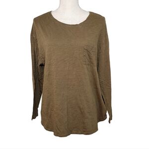 Michael Michael Kors Olive Green Long Sleeve Top – Size 1X